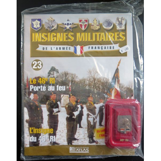 46° RI : insigne métallique du 46° régiment d''infanterie fabriqué par Arthus Bertrand pour les éditions Atlas