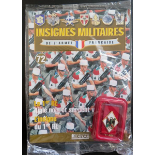 1° REI : insigne métallique du 1° régiment étranger d'infanterie réalisé par Arthus Bertrand pour les Editions Atlas
