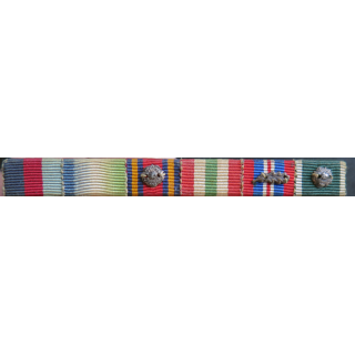 Barrette de 6 décorations anglaises  1 rangée 2° Guerre mondiale