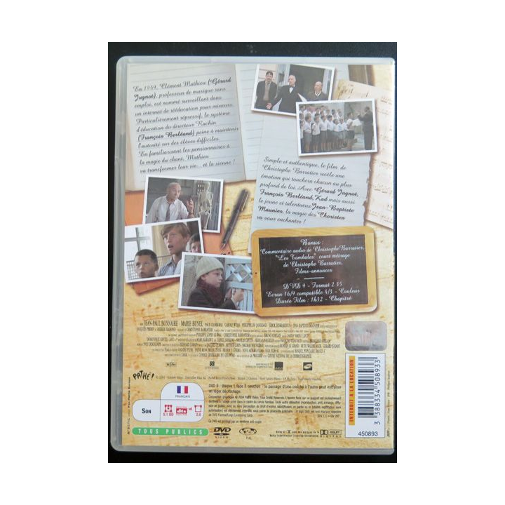 DVD : Les Choristes avec Gérard Jugnot