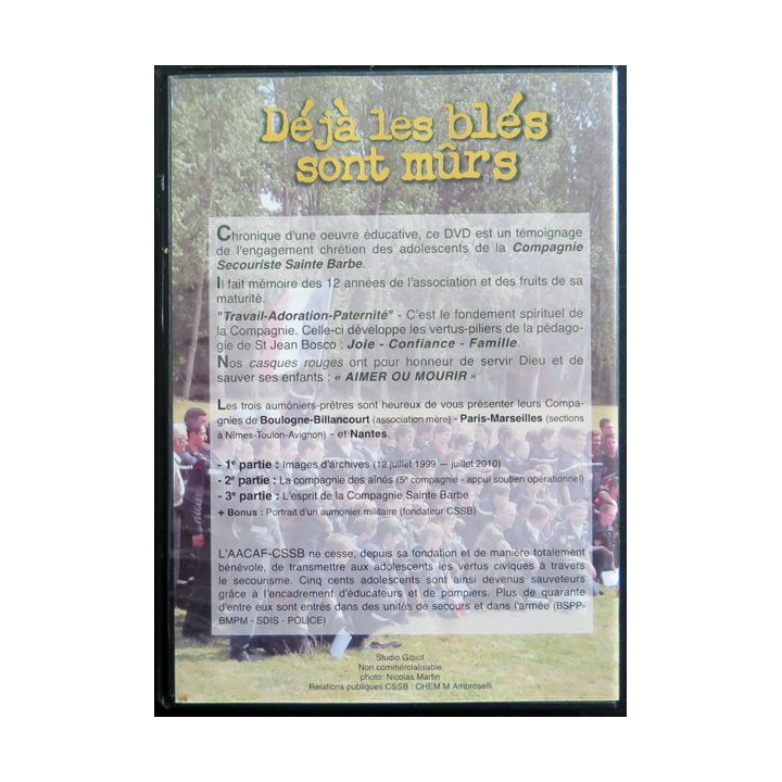 DVD : Déjà les blés sont murs Chronique d'une oeuvre éducative chrétienne