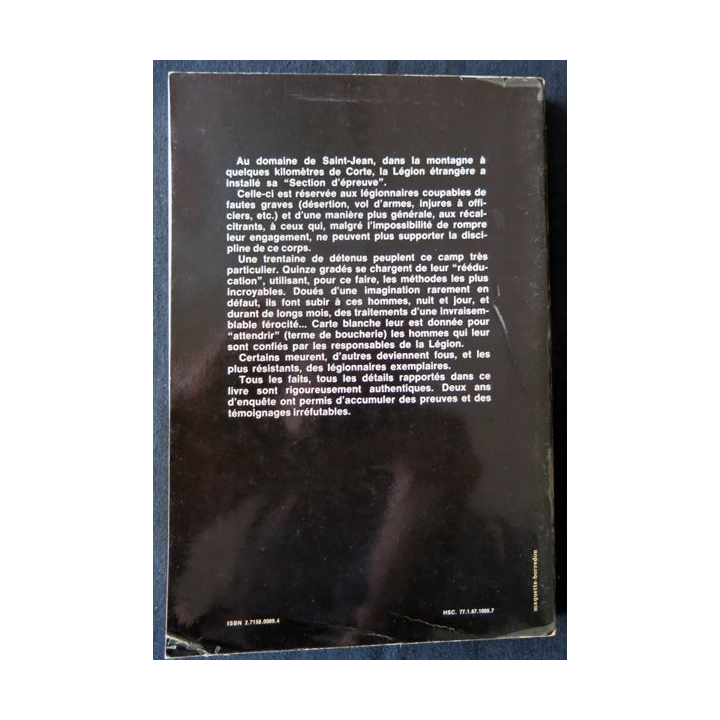 L'épreuve - Le bagne de la Légion de Henry Allainmat aux Editions Balland