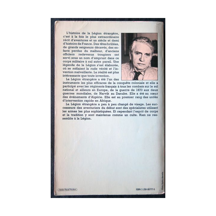 Histoire de la Légion étrangère 1831-1981 de Georges Blond aux Editions Plon