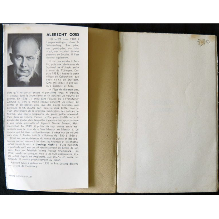 Jusqu'a l'aube de Albrecht Goes aux Editions Albin Michel