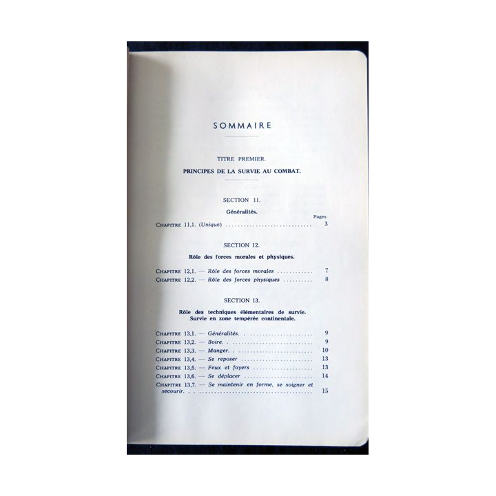 TTA 115 - Notice provisoire de survie au combat (ed 1966) Editions Charles Lavauzelle S.A