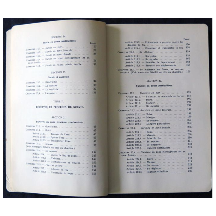 TTA 115 - Notice provisoire de survie au combat (ed 1966) Editions Charles Lavauzelle S.A
