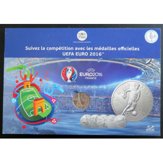 Livre collection médailles UEFA EURO 2016 FRANCE avec 1 médaille sur la couverture