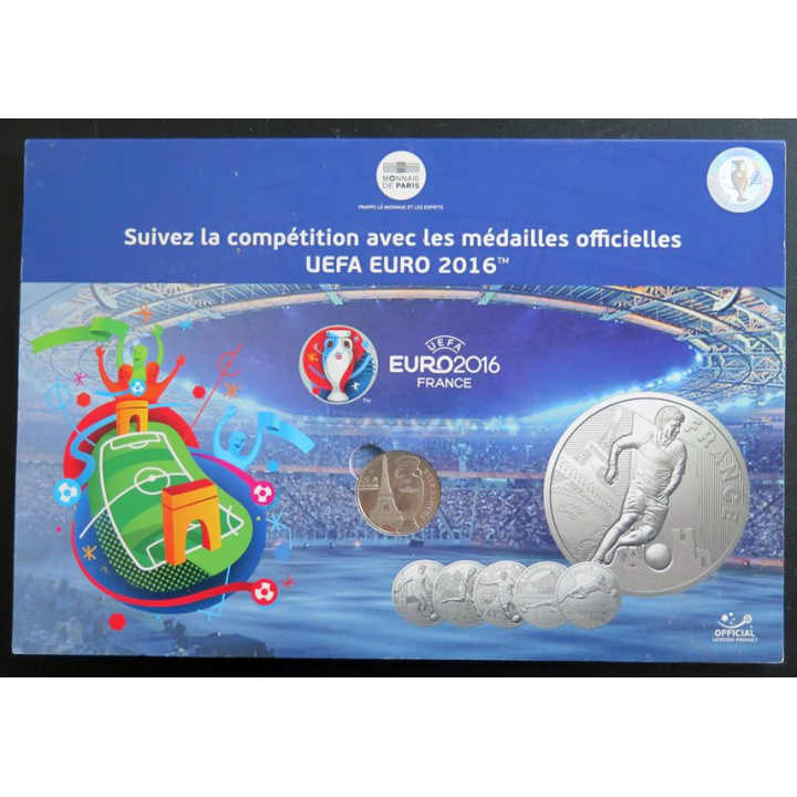 Livre collection médailles UEFA EURO 2016 FRANCE avec 1 médaille sur la couverture