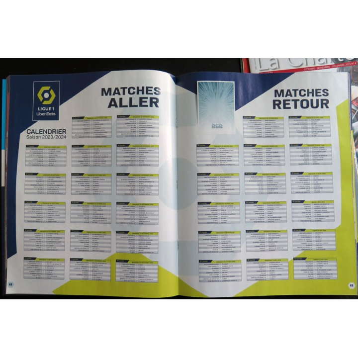 CATALOGUE FOOT 2024 la collection officielle des stickers Ligue 1 Uber Etats  vierge