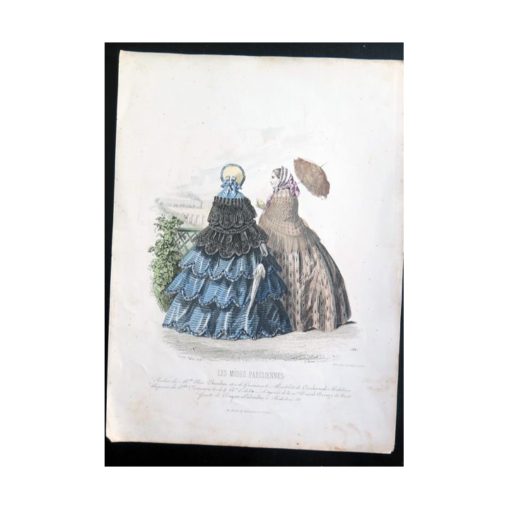 Gravure Les modes parisiennes 20,9 x 28,2 cm