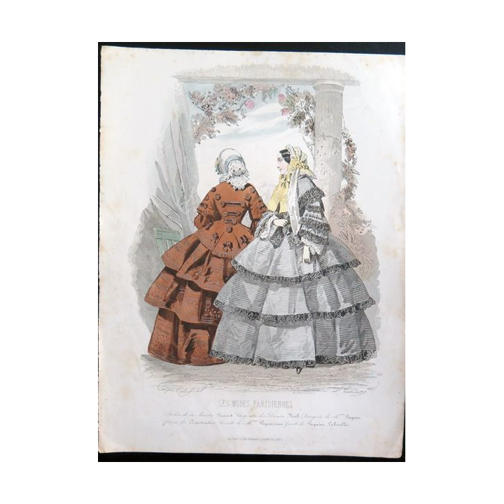 Gravure Les modes parisiennes 21 x 27,7 cm