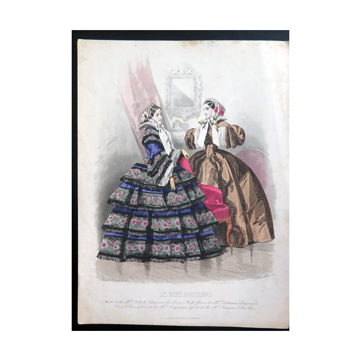 Gravure Les modes parisiennes 28 x 20,7 cm