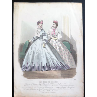 Gravure Les modes parisiennes 28,2 x 20,8 cm