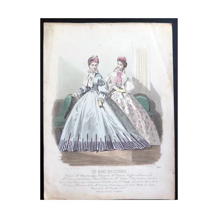 Gravure Les modes parisiennes 28,2 x 20,8 cm
