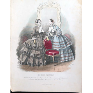 Gravure Les modes parisiennes 28 x 21 cm
