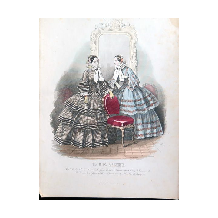 Gravure Les modes parisiennes 28 x 21 cm