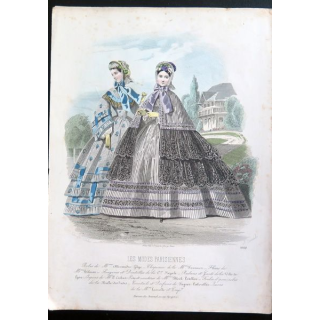 Gravure Les modes parisiennes 28,2 x 20,7 cm