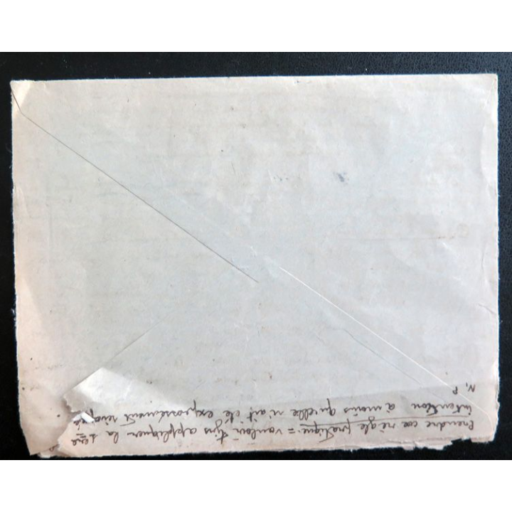 Lettre 1942 à l'Abbé Jean Couturier avec timbre Ahun n° 5 Pétain 1,5 F 