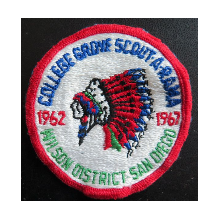 insigne tissu du College Growe scout a rama district San Dieg