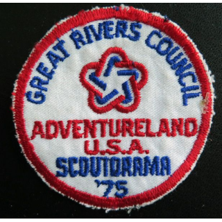 insigne tissu du Great Rivers Council Aventireland USA Scoutorama 75