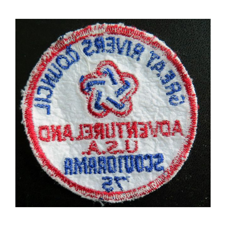 insigne tissu du Great Rivers Council Aventireland USA Scoutorama 75