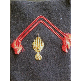 soutache (insigne de col) d'infanterie en cannetille