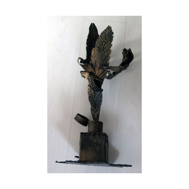 Sculpture métallique de Jean-Alexandre Delattre intitulé "l'encrier" signée