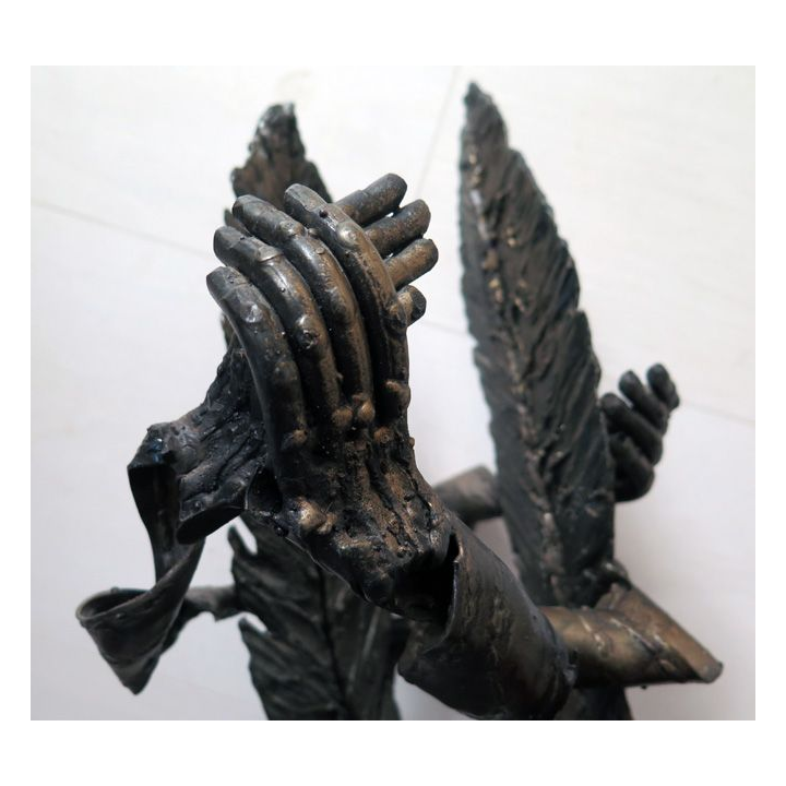 Sculpture métallique de Jean-Alexandre Delattre intitulé "l'encrier" signée