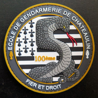 TISSU : insigne tissu de l'école de la Gendarmerie 100° promotion Châteaulin