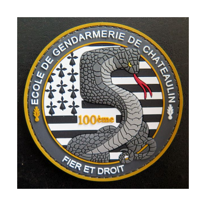 TISSU : insigne tissu de l'école de la Gendarmerie 100° promotion Châteaulin