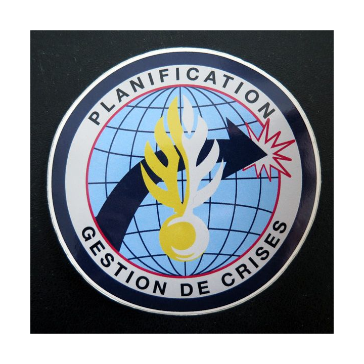 autocollant Planification gestion de crises de la gendarmerie