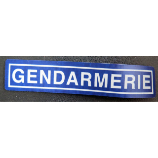 Bande patronymique gendarmerie sur fond bleu