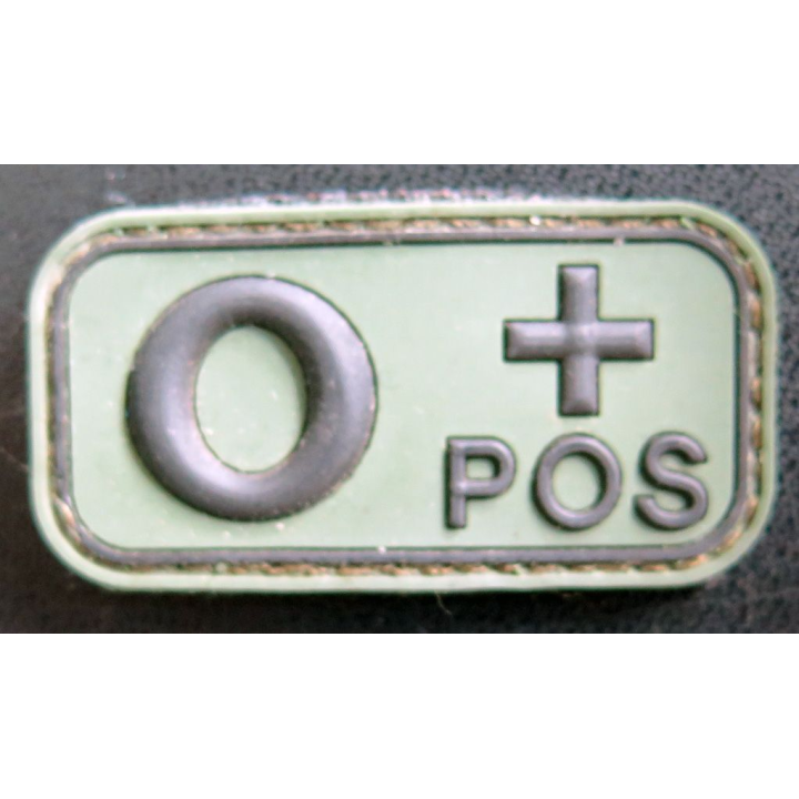 insigne de poitrine O+POS en caoutchouc sur scratch neuf