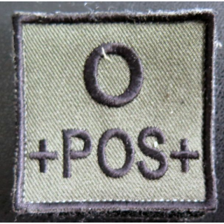 insigne de poitrine O+POS en caoutchouc sur scratch neuf