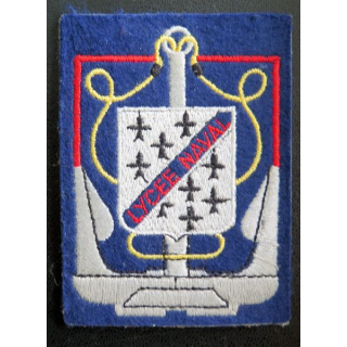 Insigne tissu Lycée naval Brest  4,5 x 8,7 cm