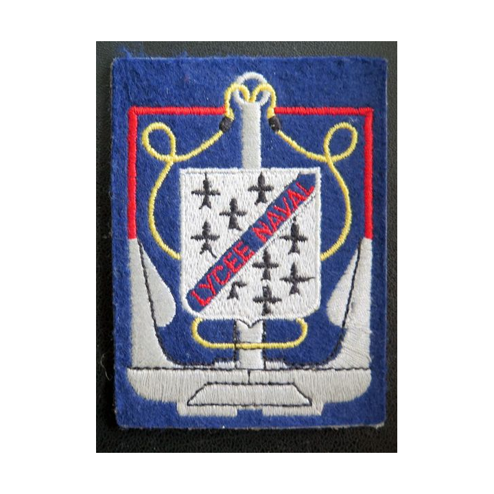 Insigne tissu Lycée naval Brest  4,5 x 8,7 cm