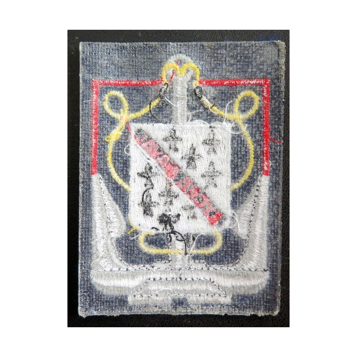 Insigne tissu Lycée naval Brest  4,5 x 8,7 cm