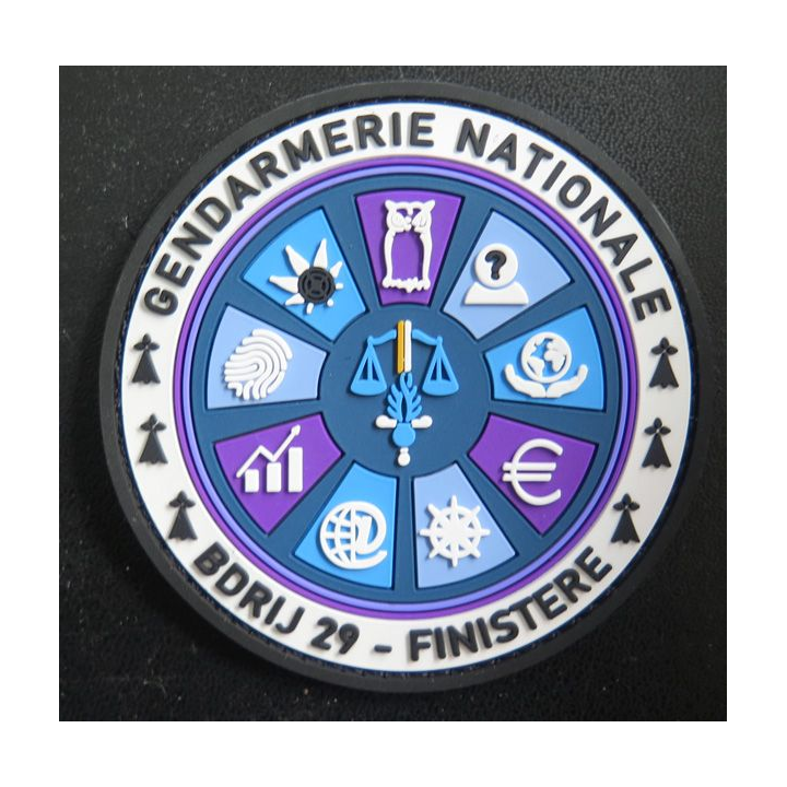 TISSU : insigne caoutchouc de la BDRIJ 29 de la Gendarmerie Nationale
