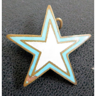 Insigne Etoile d'éclaireur skieur ou étoile espéranto ??? en émail avec éclat