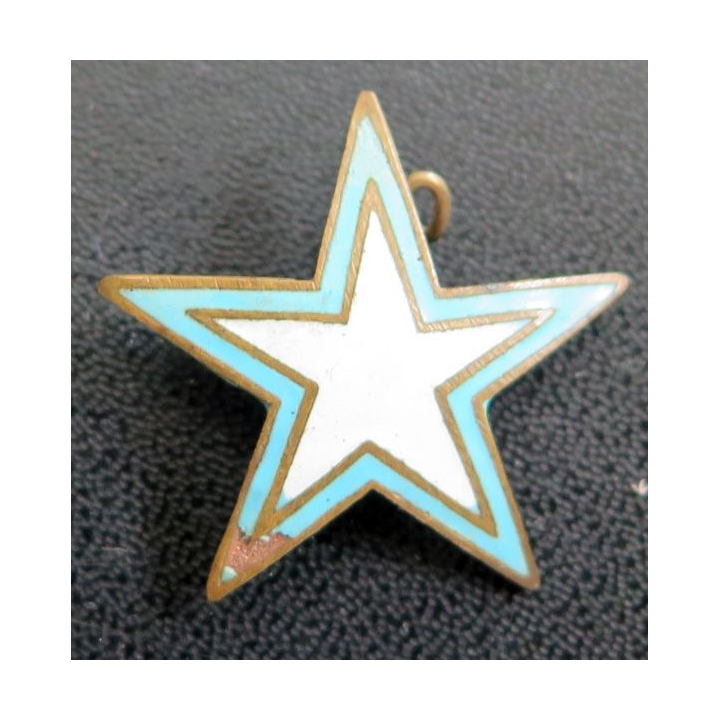 Insigne Etoile d'éclaireur skieur ou étoile espéranto ??? en émail avec éclat