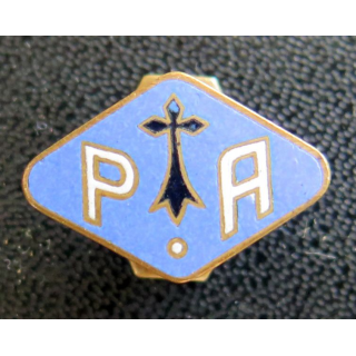 Insigne de boutonnière PA avec hermine inconnu en émail fabrication G. Royer