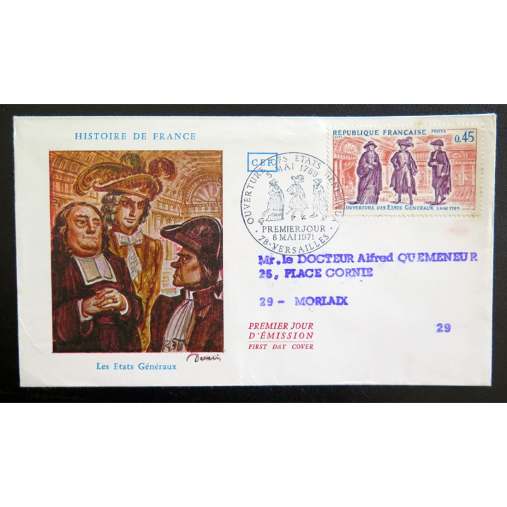 Enveloppe 1° Jour8 mai 1971 Versailles Les Etats généraux