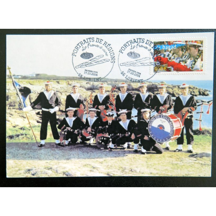 Carte des Portraits de régions 27 mars 2004 Lorient sur le Bagad
