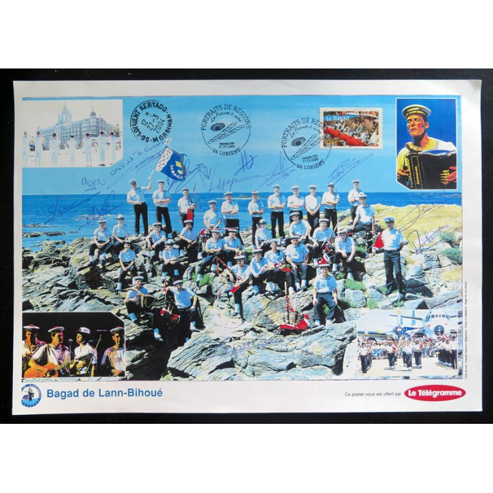 Poster des Portraits de régions 27 mars 2004 sur le Bagdad avec la SIGNATURE des musiciens