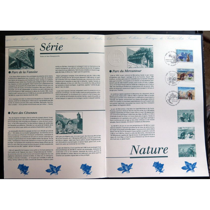 Document philatélique officiel la poste Parcs Nationaux 20 avril 1996
