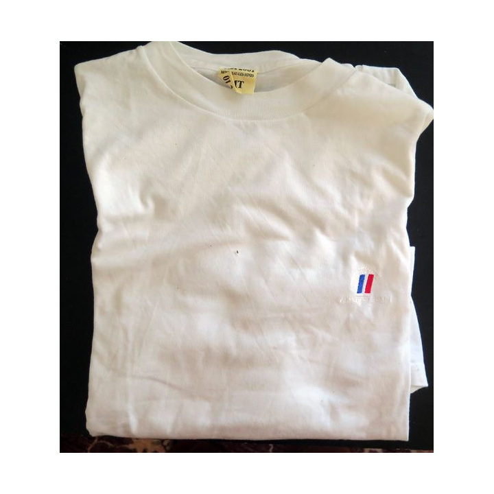 Tee shirt de sport de taille MT (femme) blanc de fabrication TSA 2001 100% Coton