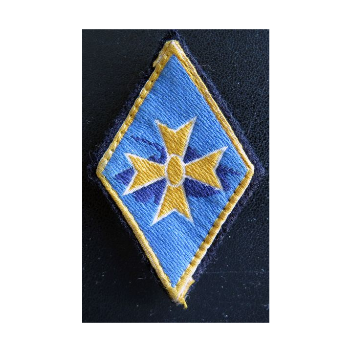 1° DB : insigne tissu de la 1° division blindée avec crochets