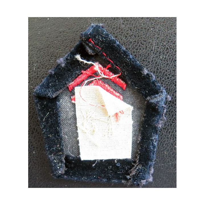 13° RG : soutache (insigne de col) du 13° Régiment du génie en cannetille