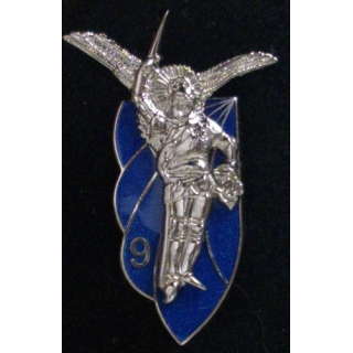 9° RCP : 9° RÉGIMENT DE CHASSEURS PARA FOND BLEU TRANSLUCIDE