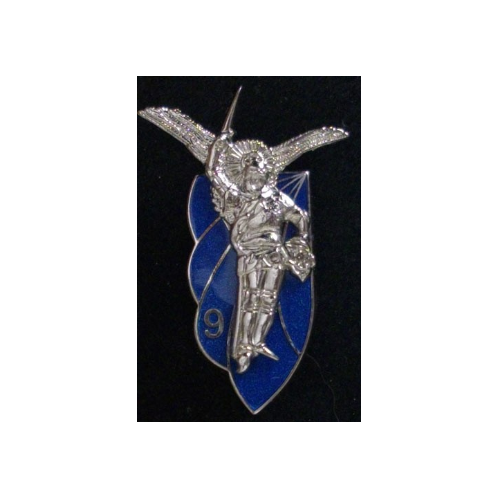 9° RCP : 9° RÉGIMENT DE CHASSEURS PARA FOND BLEU TRANSLUCIDE